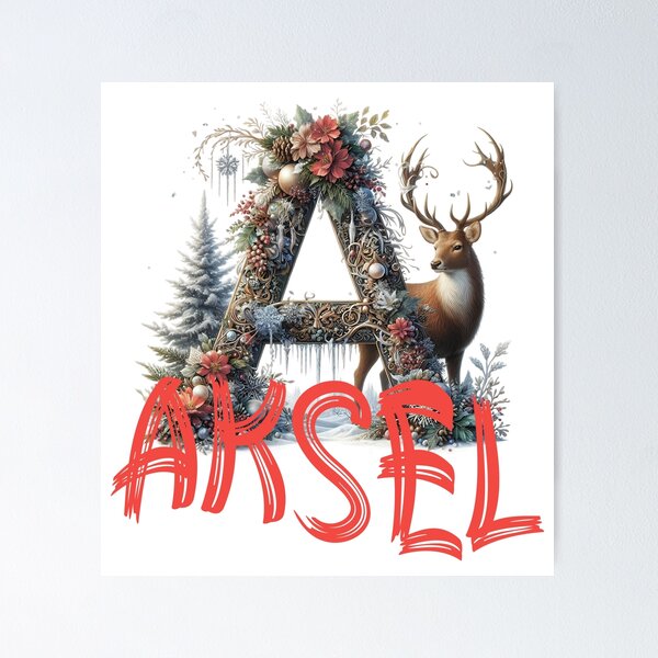 Item preview, Name Aksel. My name is Aksel. Winter initial. designed and sold by MagelliShop.