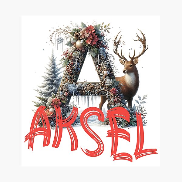 Item preview, Name Aksel. My name is Aksel. Winter initial. designed and sold by MagelliShop.