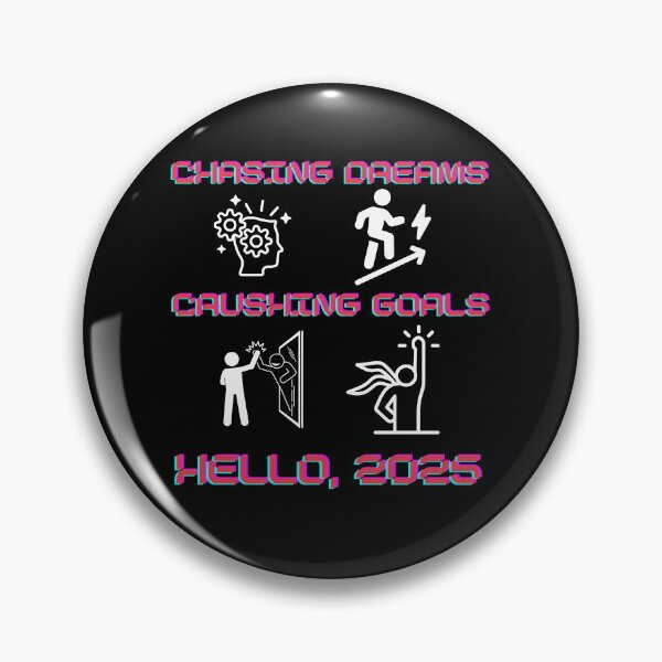 Item preview, Chasing Dreams, Crushing Goals – Hello, 2025! T-Shirt designed and sold by JCRockDesign.