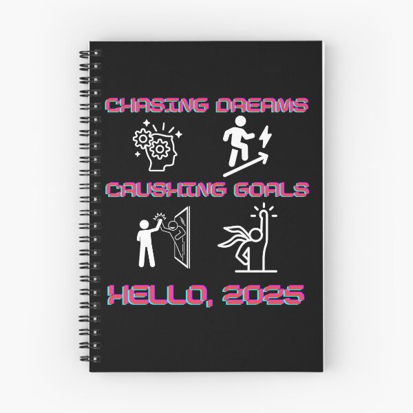 Item preview, Chasing Dreams, Crushing Goals – Hello, 2025! T-Shirt designed and sold by JCRockDesign.