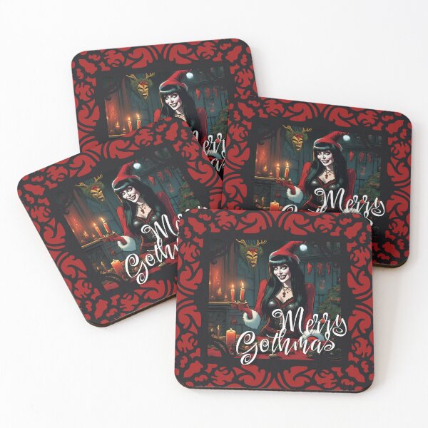 Item preview, Goth Horror Hostess Xmas Cheer designed and sold by PitchBlackIcon.