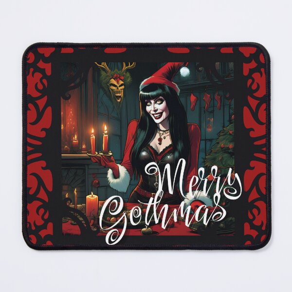 Item preview, Goth Horror Hostess Xmas Cheer designed and sold by PitchBlackIcon.
