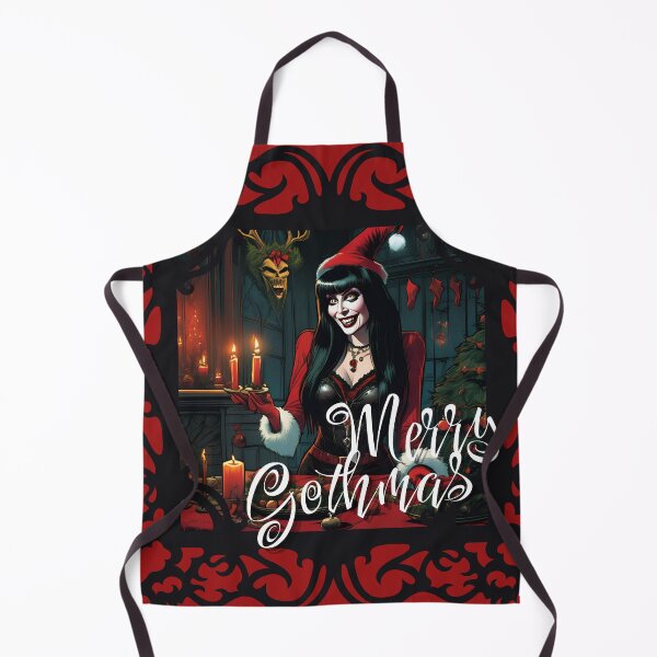 Item preview, Goth Horror Hostess Xmas Cheer designed and sold by PitchBlackIcon.