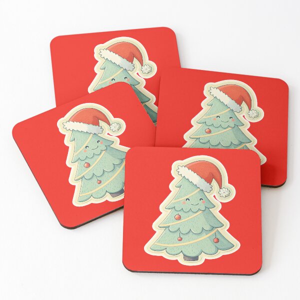 Item preview, Christmas tree with Santa hat designed and sold by AhArtMe.