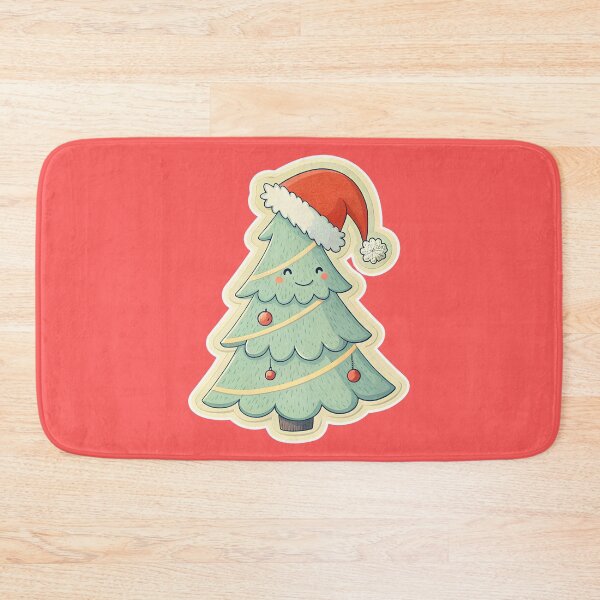 Item preview, Christmas tree with Santa hat designed and sold by AhArtMe.