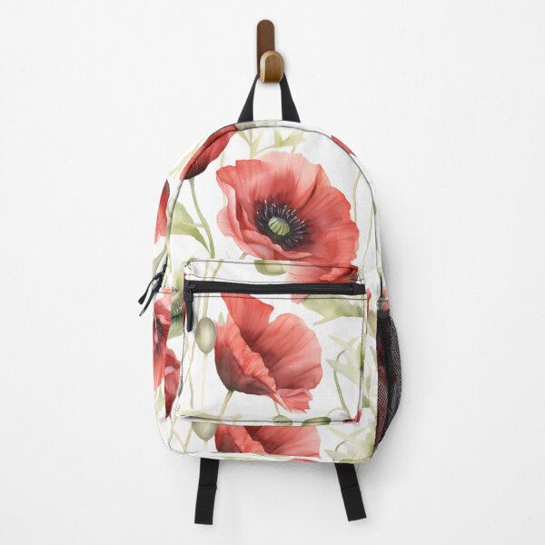 Artikelvorschau, Rotes Mohnblumen Pattern Aquarell Design entworfen und verkauft von Kathleen Weinert.