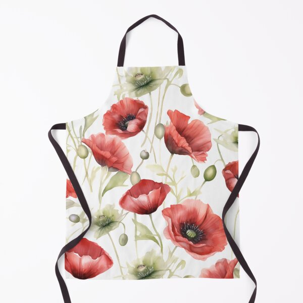 Artikelvorschau, Rotes Mohnblumen Pattern Aquarell Design entworfen und verkauft von Kathleen Weinert.