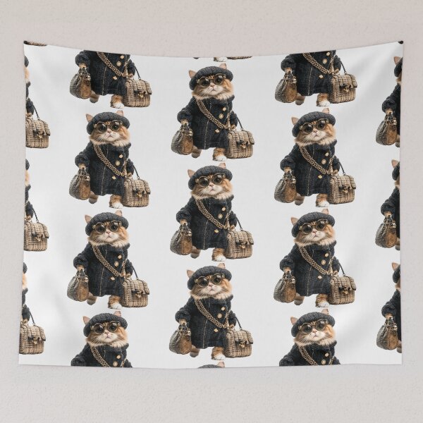Item preview, Chic Cat in Designer Style: Fashionista Feline Art designed and sold by ArtfullyJua.