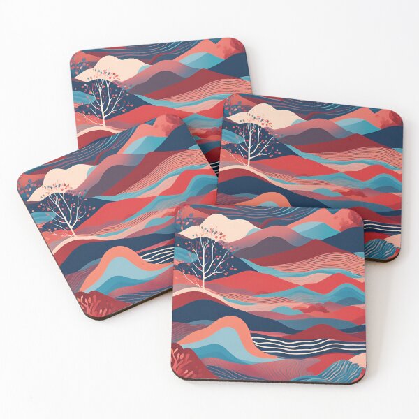 Item preview, Layered Hills | Vibrant Pattern Art | Nature-Inspired Design designed and sold by Epic--Art.