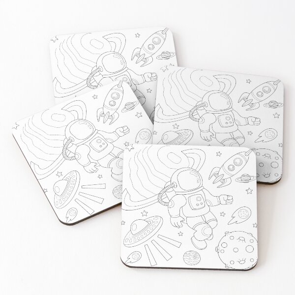 Item preview, Exploring Space! A Coloring Book Design designed and sold by ColoringCove.