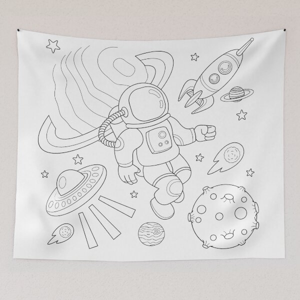 Item preview, Exploring Space! A Coloring Book Design designed and sold by ColoringCove.
