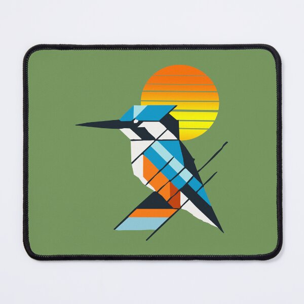 Item preview, Minimalist Geometric Kingfisher designed and sold by 2Blue-Dots.