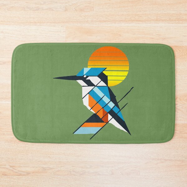 Item preview, Minimalist Geometric Kingfisher designed and sold by 2Blue-Dots.