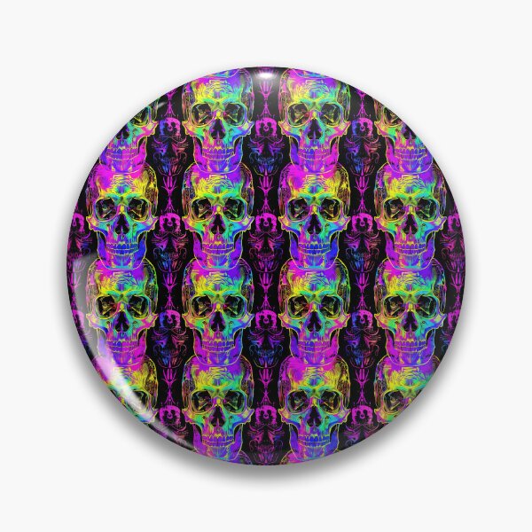 Item preview, Neon Rainbow Trippy Skull designed and sold by ajollycreation.