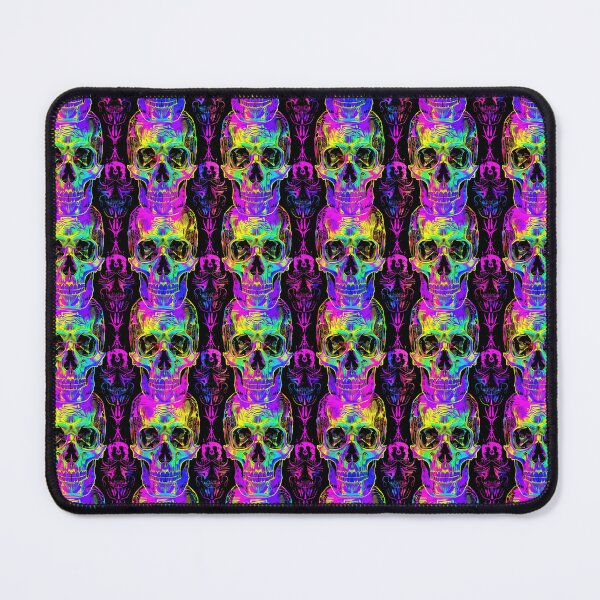 Item preview, Neon Rainbow Trippy Skull designed and sold by ajollycreation.