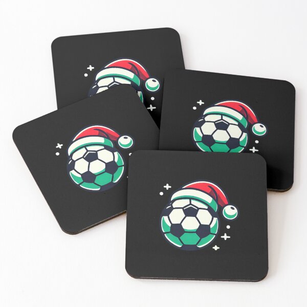 Item preview, Modern Trendy I love soccer ball,Christmas Soccer Ball with Santa Hat  designed and sold by SOUFIANE1991.