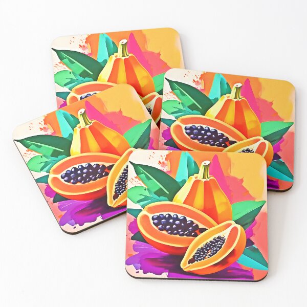 Item preview, Sliced Papaya Pop Art designed and sold by Health And Fitness Posts e-Store.