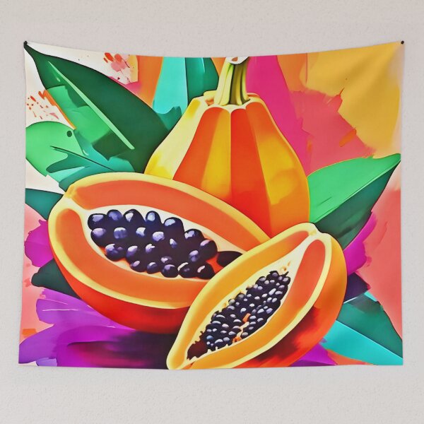 Item preview, Sliced Papaya Pop Art designed and sold by Health And Fitness Posts e-Store.