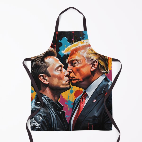 Item preview, Elon Musk and Donald Trump The Kiss designed and sold by DakotaInspired.