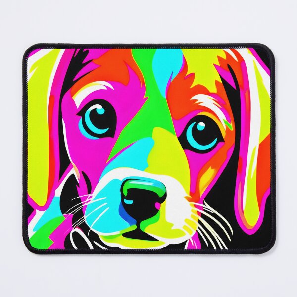 Item preview, Neon Puppy Pop Art designed and sold by Health And Fitness Posts e-Store.