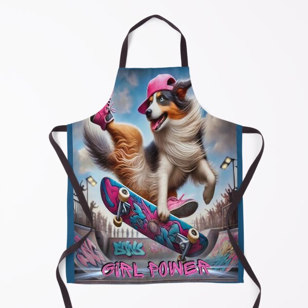 Item preview, Girl Power Skateboarding Dog designed and sold by gleefulme.