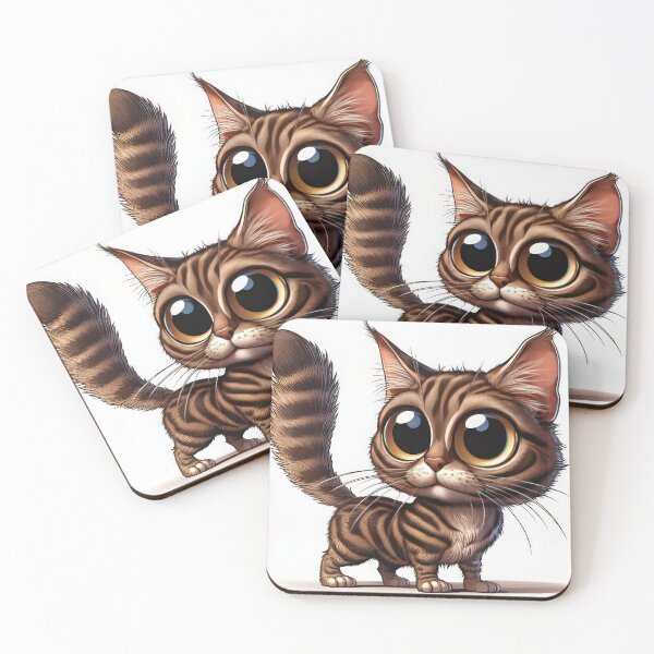 Item preview, Brown Tabby Cat Cartoon Drawing designed and sold by CattyCornerPOD.
