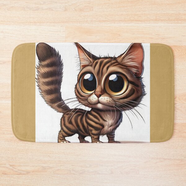 Item preview, Brown Tabby Cat Cartoon Drawing designed and sold by CattyCornerPOD.