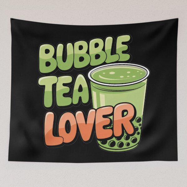 Item preview, Bubble Tea Lover - Green Drink & Bubbles designed and sold by Prime-Studio.