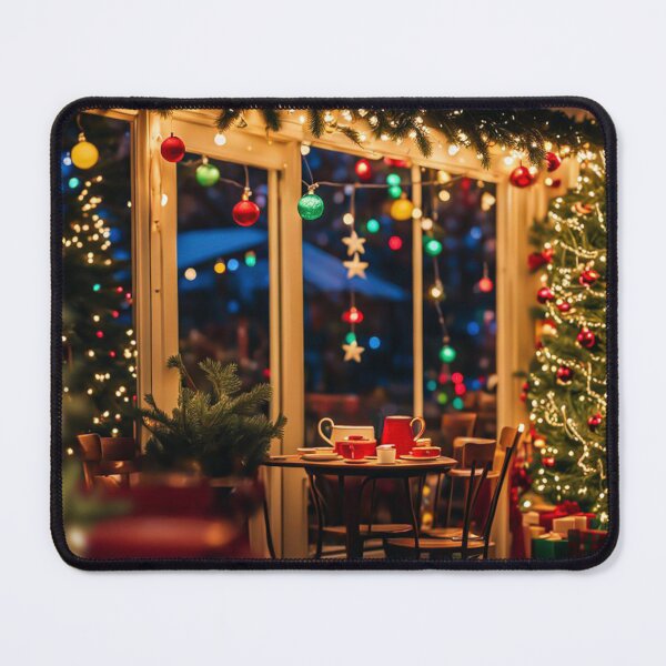 Item preview, Cozy Cafe with Christmas Ambience, Glass Cafe designed and sold by MyArt23.