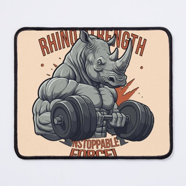 Item preview, Unstoppable Rhino Strength: Power Up Your Workout! designed and sold by CoolEnthusias.