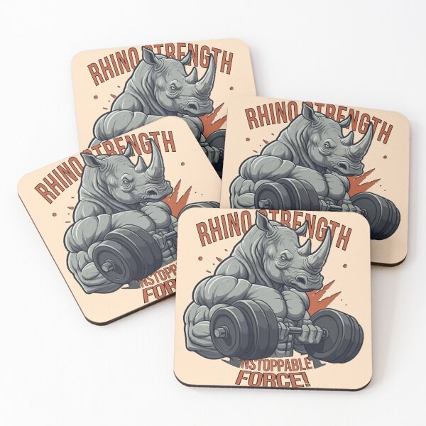 Item preview, Unstoppable Rhino Strength: Power Up Your Workout! designed and sold by CoolEnthusias.