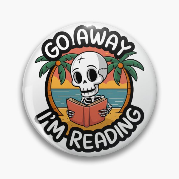 Item preview, Go Away, I'm Reading - Skeleton designed and sold by MonkiFlipp.
