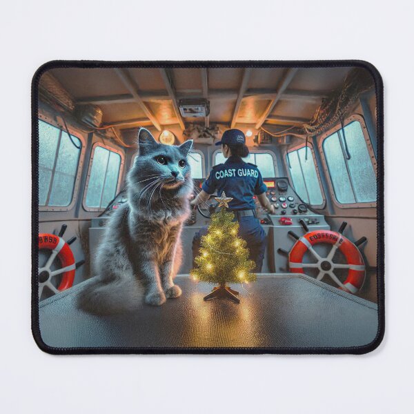 Item preview, United States Coast Guard - Cat with Christmas Tree #18 designed and sold by noelallumphoto.