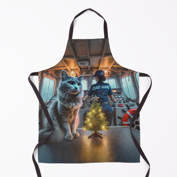 Item preview, United States Coast Guard - Cat with Christmas Tree #18 designed and sold by noelallumphoto.