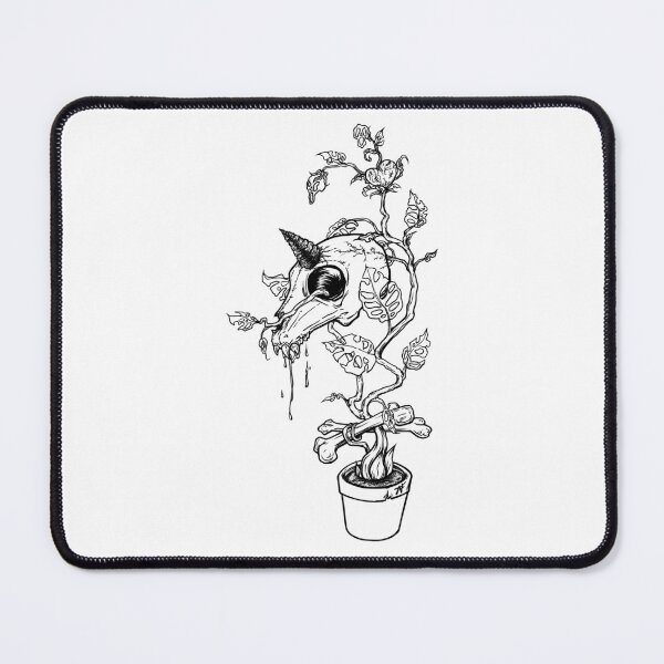 Item preview, Unicorn skull in Monstera designed and sold by creativeNF.