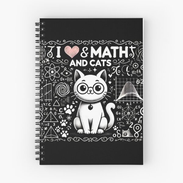 Item preview, I Love Math And Cats Cute Funny Pet Lover Teacher Student designed and sold by SztylishDesigns.