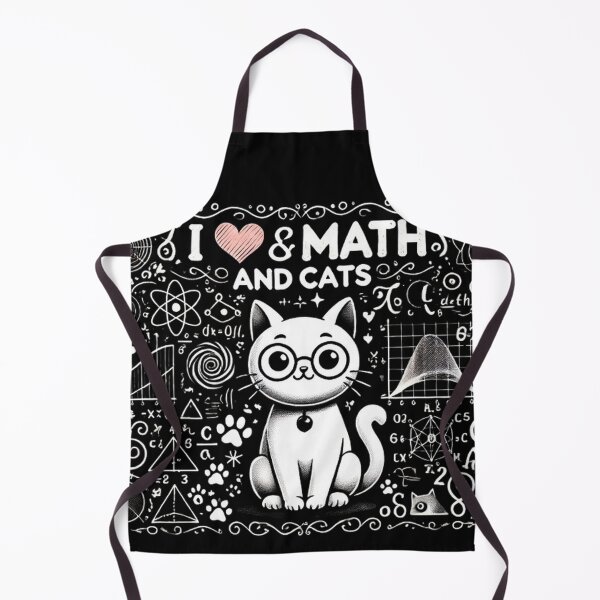 Item preview, I Love Math And Cats Cute Funny Pet Lover Teacher Student designed and sold by SztylishDesigns.