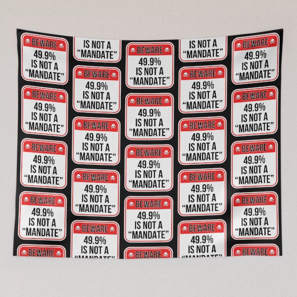 Item preview, BEWARE:  49.9% Is Not A "Mandate" - funny warning signs designed and sold by DesignsFromTW-S.