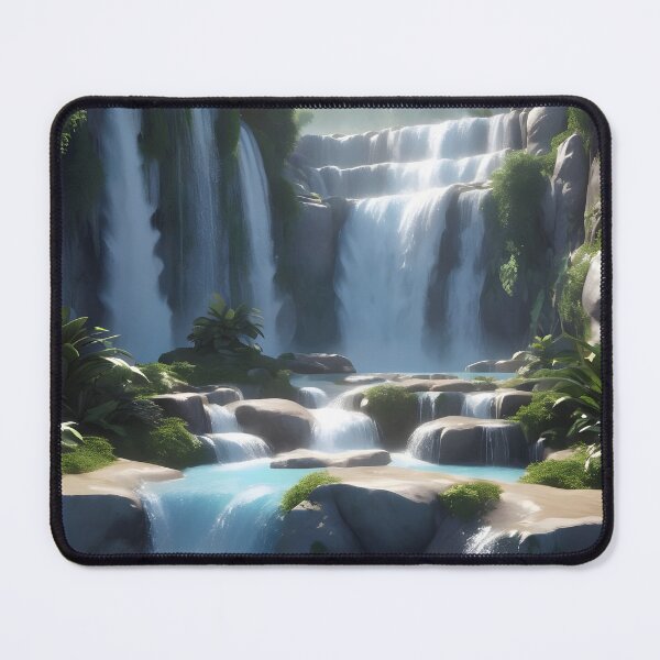 Item preview, waterfalls in the green forest or green jungle 13 designed and sold by AA-designstore.