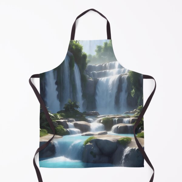 Item preview, waterfalls in the green forest or green jungle 13 designed and sold by AA-designstore.