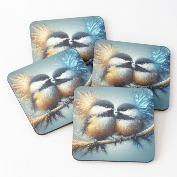 Item preview, Chickadee Pair Artistic Rendering designed and sold by CattyCornerPOD.