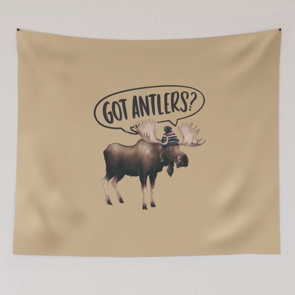 Item preview, Got Antlers Moose with Toque Design designed and sold by Peter Stawicki.