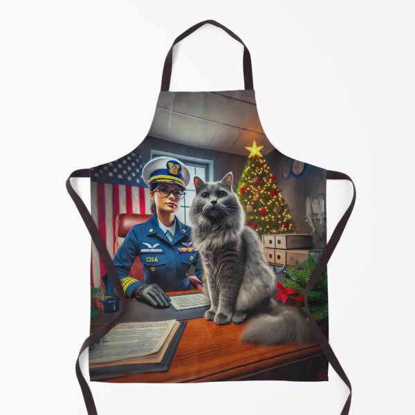 Item preview, USCG - Cat on Desk Duty with Christmas Tree #21 designed and sold by noelallumphoto.
