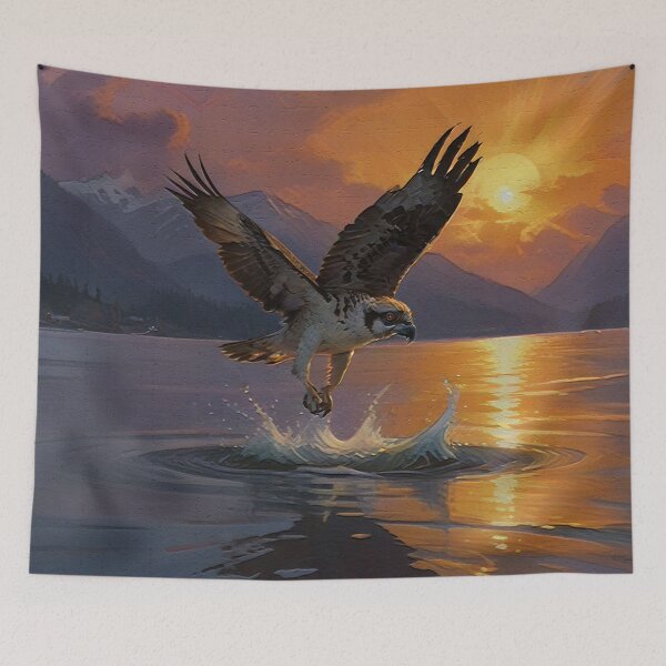 Item preview, Osprey Hunting at Sunset designed and sold by Skye Ryan-Evans.