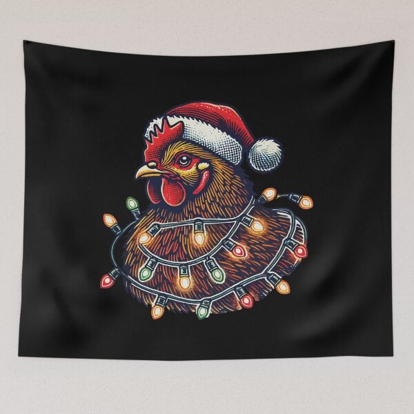 Item preview, Christmas Chicken With Fairy Lights designed and sold by LuminOrb.
