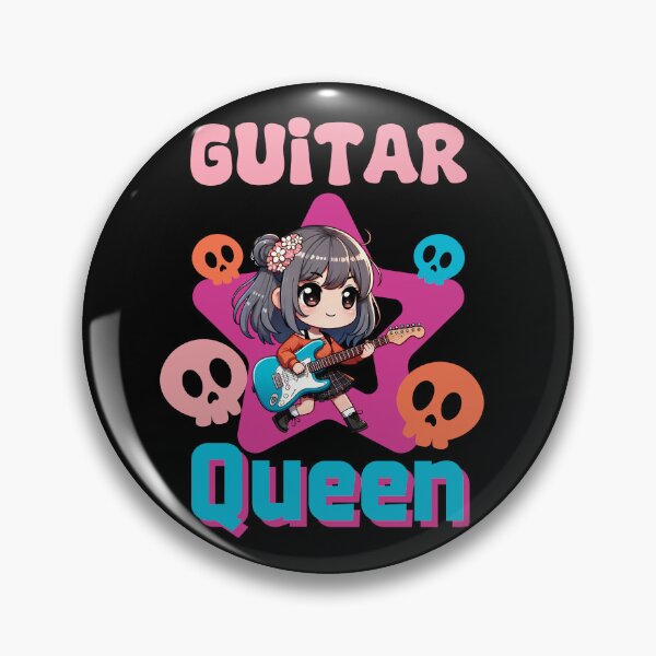Item preview, guitar queen, Chibi girl playing guitar  designed and sold by LWOI.