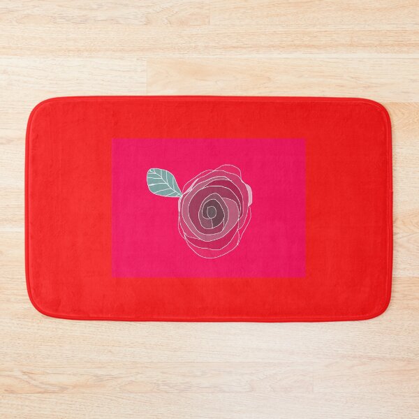 Item preview, Red Rose and one green leaf designed and sold by wallartofmio.
