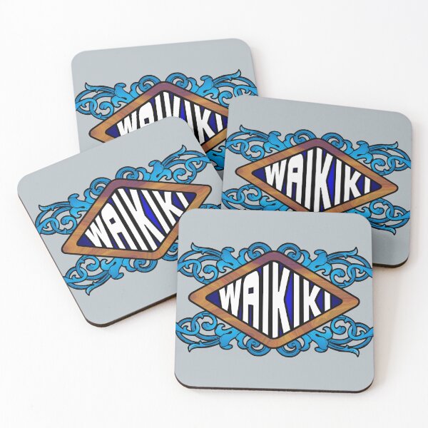 Item preview, Waikiki Beach Hawaii emblem retro sign designed and sold by studioss76.