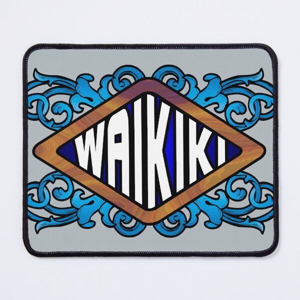 Item preview, Waikiki Beach Hawaii emblem retro sign designed and sold by studioss76.