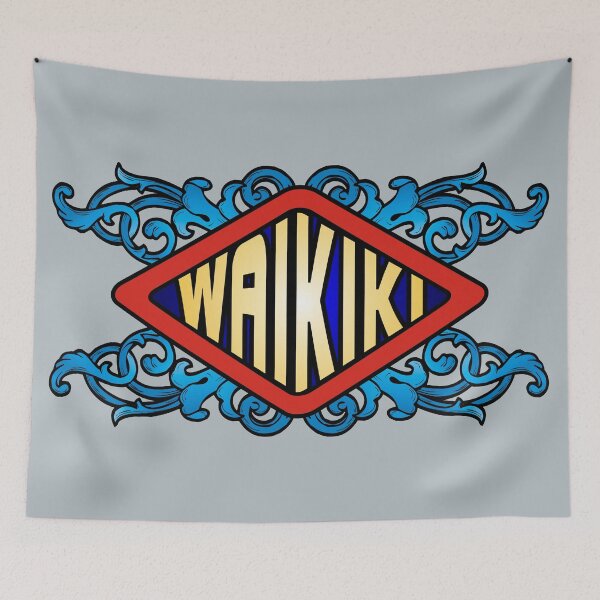 Item preview, Waikiki Beach Hawaii retro sign designed and sold by studioss76.